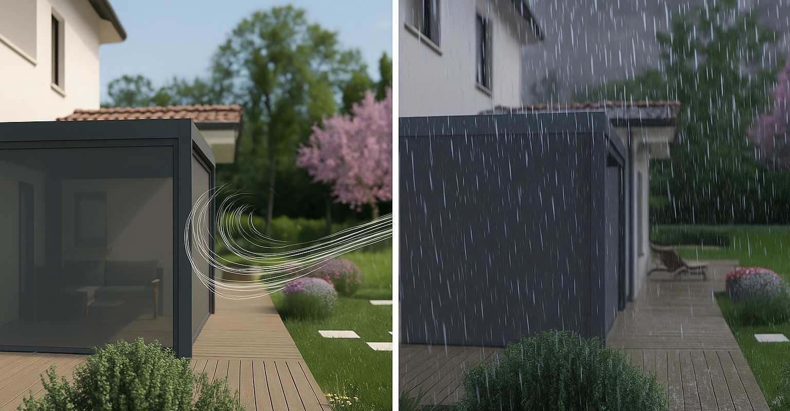 Pergola et intempéries